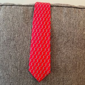 Hermes red silk tie - NWT